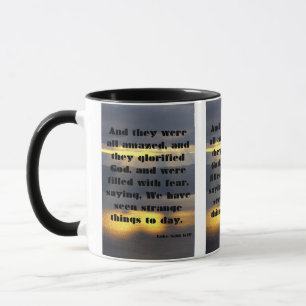 Mug Luc 5:26 KJV Bible Écriture Pic Deux Tons