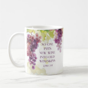 Mug Luc 5:37 Nouveau vin dans Vieux Verset Bible Wines