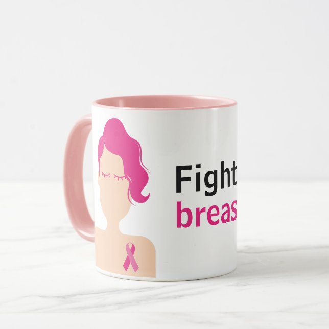 Mug Lucha contra el cáncer de mama (Devant gauche)