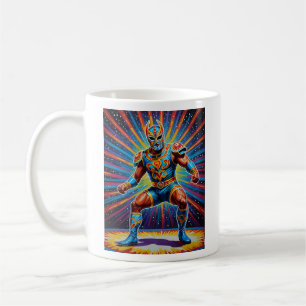 Mug Luchador Cosmic Hero Pop Art T Shirt