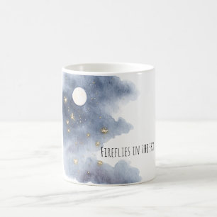 Mug Lucioles dans le ciel, lune très haut