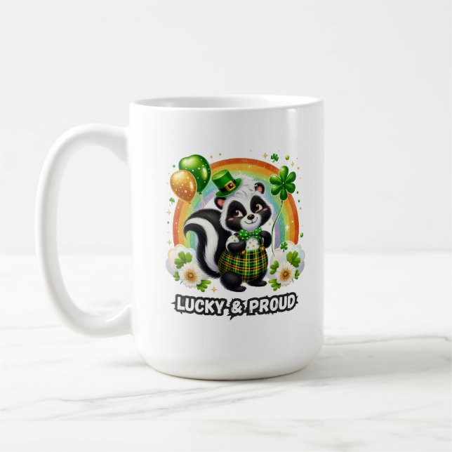 Mug Lucky and Proud Shamrock Skunk (Gauche)