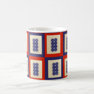 Mug Lucky Blue Eight Wheel Mahjong tuile