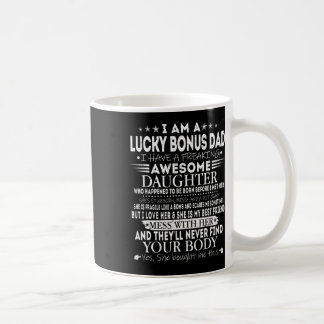 Mug Lucky Bonus Papa Tee de Fille Awesome Père