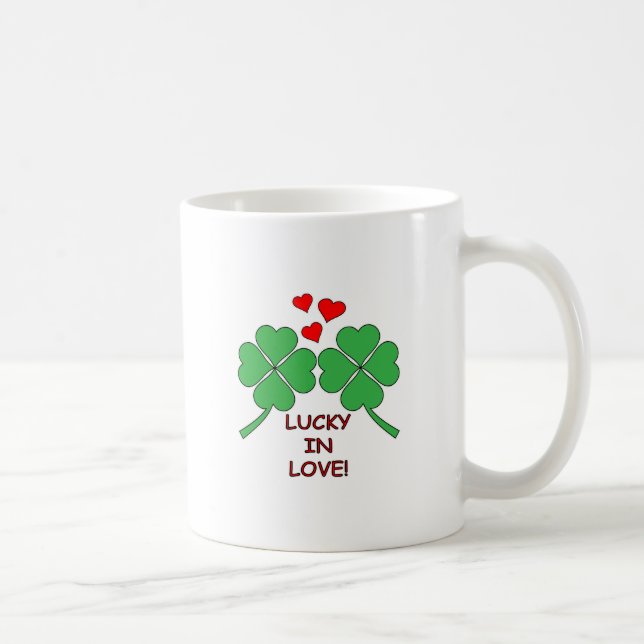Mug Lucky In Love Hearts Clover (Droite)