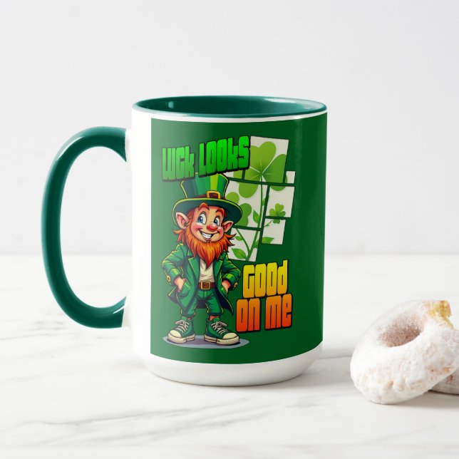 Mug Lucky Leprechaun St Patrick’s Day Shirt – caneca (Avec donut)