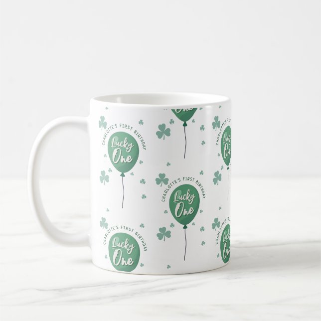Mug Lucky One 1er anniversaire St Patricks Day Trèfle (Gauche)