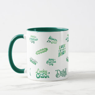 Mug Lucky Shamrock Motif de la fête de la Saint-Patric