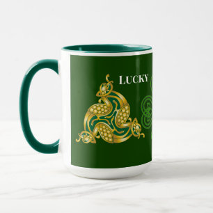 Mug Lucky You Celtic Design Saint Patrick's Day Green