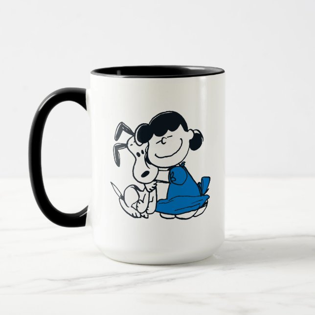 Mug Lucy Hugging Snoopy (Gauche)