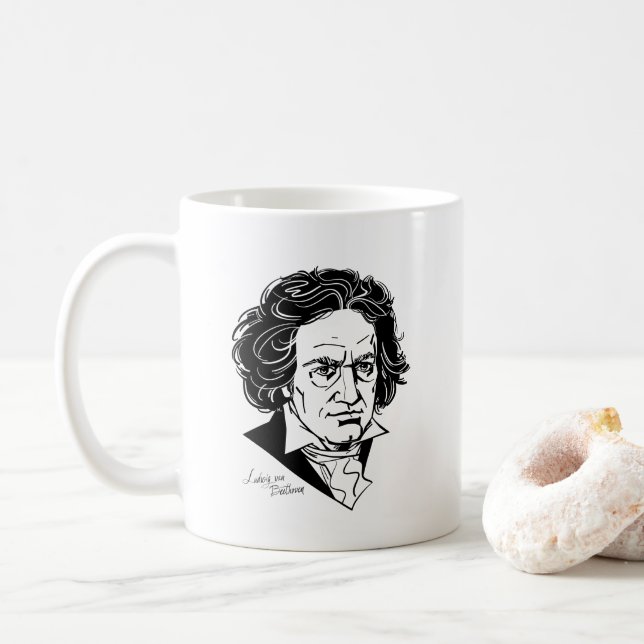 Mug Ludwig van Beethoven (Avec donut)