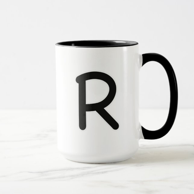 Mug Lueur extérieure de la lettre R (Droite)