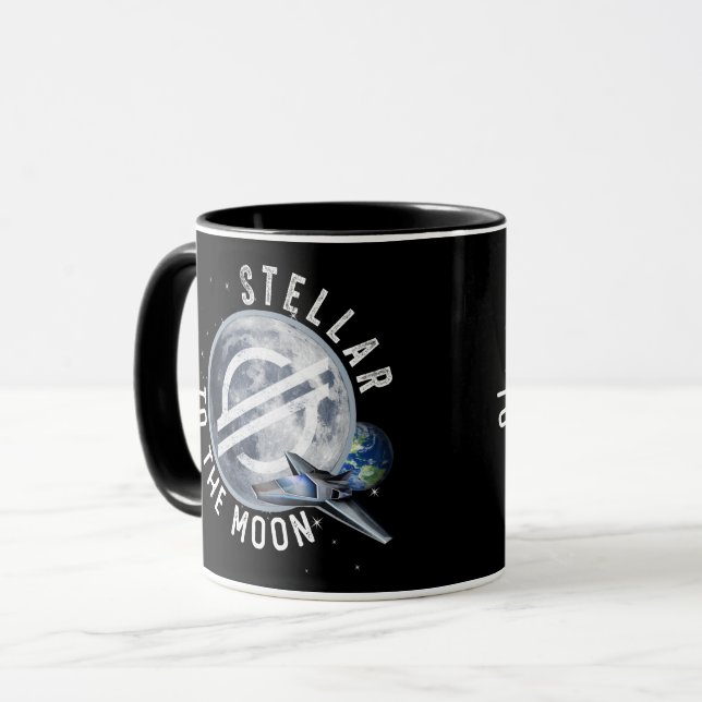 Mug Lumens stellaires (XLM) Pièce à la lune Cadeaux Cr (Devant gauche)