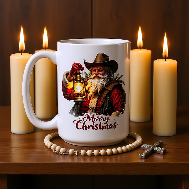 Mug Lumière de lanterne Santa Cowboy (Créateur téléchargé)