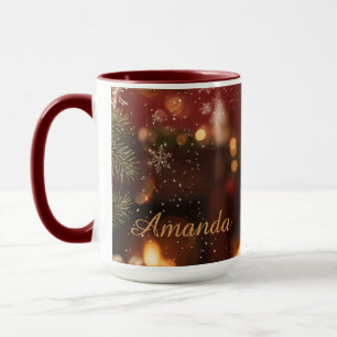 Mug Lumière de Noël Élégante