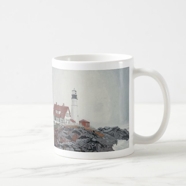 Mug Lumière de tête Portland dans le brouillard (Droite)