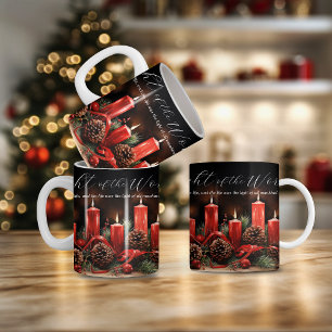 Mug Lumière élégante de la Bible Verse Noël