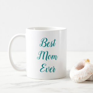 Mug Lumière Élégante Turquoise Meilleure Maman toujour