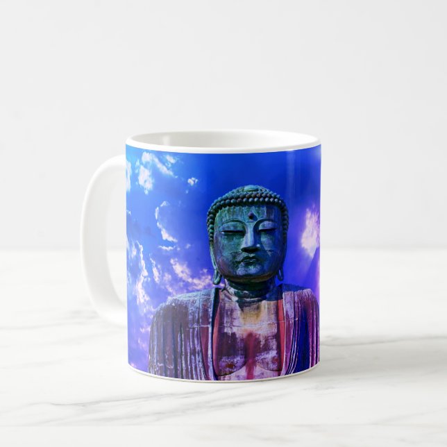 Mug Lumière Méditation Bouddha couleur de la statue (Devant gauche)