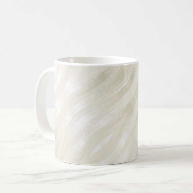 Mug Lumière noble texturée beige et blanc (Devant gauche)
