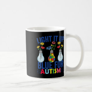 Mug Lumière sur la Sensibilisation sur l'autisme bleue