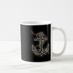 Mug Lumières de Noël en bateau Ancre Santa Voilier