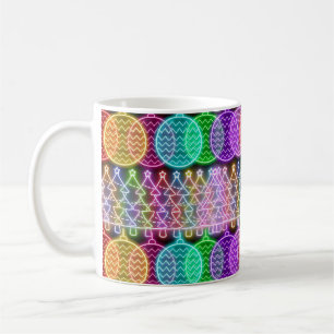 Mug Lumières de Noël en néon coloré