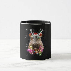 Mug Lumières de Noël Hippo Fiona Hippopotamus Lover