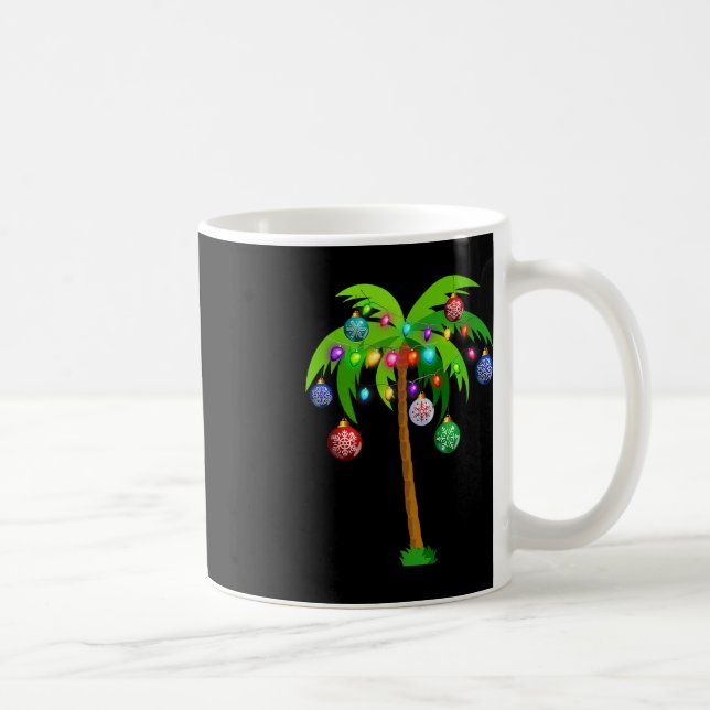 Mug Lumières de Noël Palm Tree Fun Hawaii Beach Tropic (Droite)