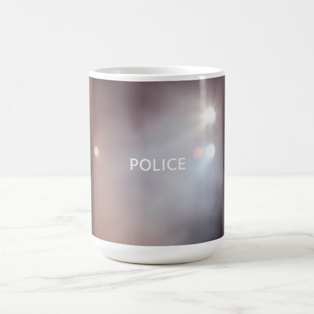 Mug Lumières de Police – Conception d'urgence nocturne (Centre)