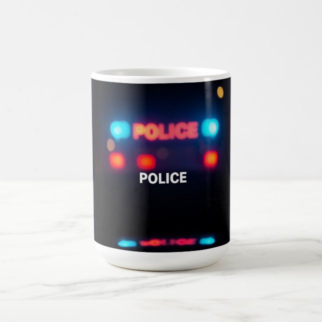 Mug Lumières de Police – Conception d'Urgence Nocturne (Centre)