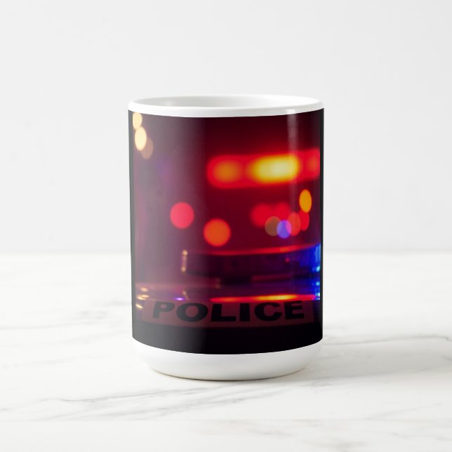 Mug Lumières de Police – Éclairage d'Urgence de Nuit (Centre)
