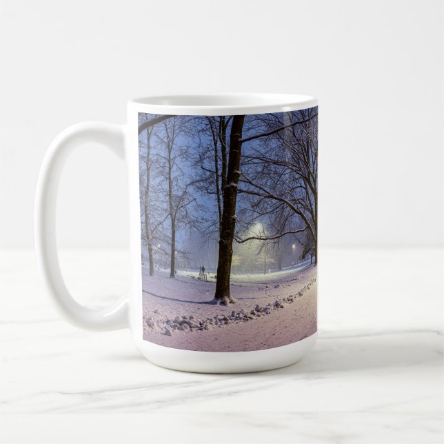 Mug Lumières de rue et couvert de neiges (Gauche)