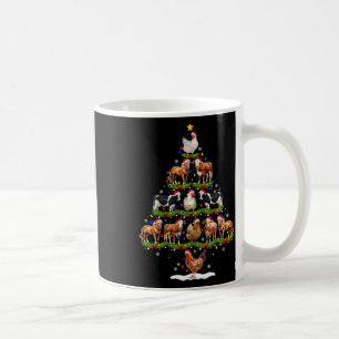Mug Lumières de sapin de Noël animal poulet vache chèv