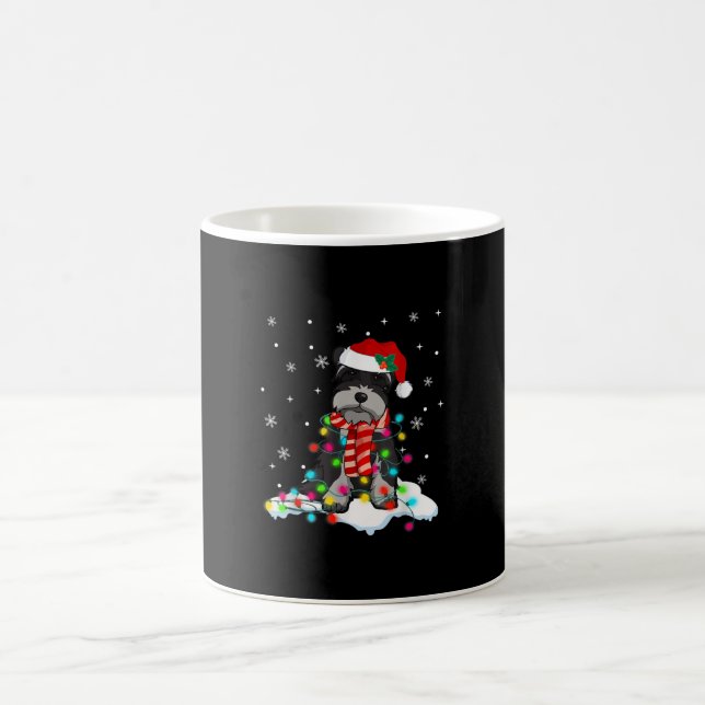 Mug lumières schnautiques de Noël mignonnes avec chape (Centre)