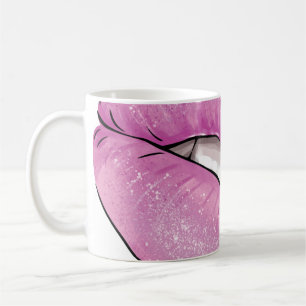 Mug Luminaire rose de la lèvre avec dents