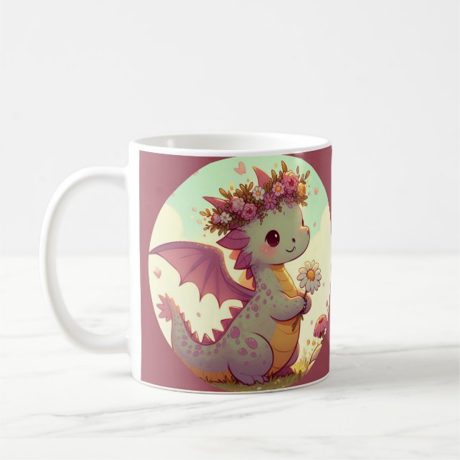 Mug Luminexa (Un dragon plein de poutres solaires) (Gauche)