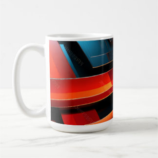 Mug Luminous Abstract Ribbon Waves