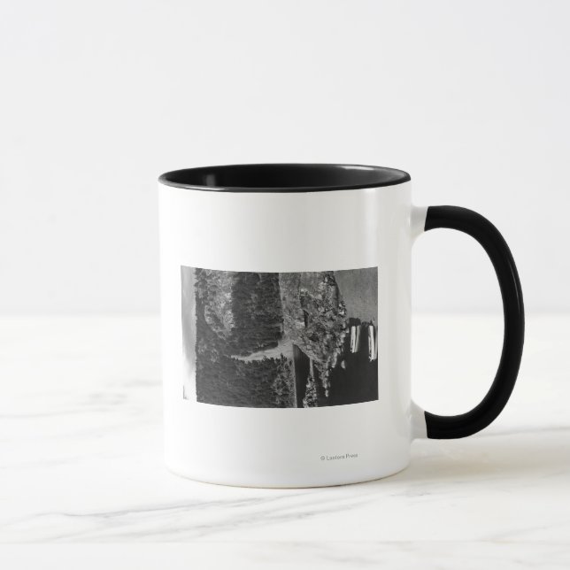 Mug Lummi Island, WA - Lummi Rocks Vue avec ligne (Droite)