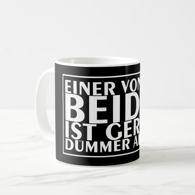 Mug L'un de nous deux est plus bête que moi 01 (Devant gauche)