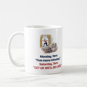 Mug Lundi Cinq Minutes de Plus Samedi Femme Coureuse