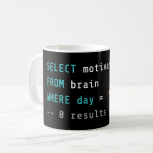 Mug Lundi SQL, zéro motivation