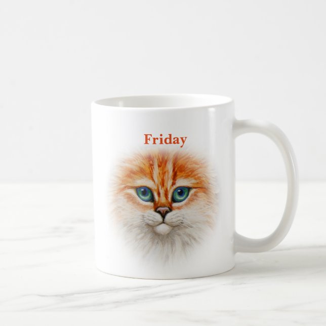Mug Lundi Vendredi Sad Kitty Happy Kitty (Droite)
