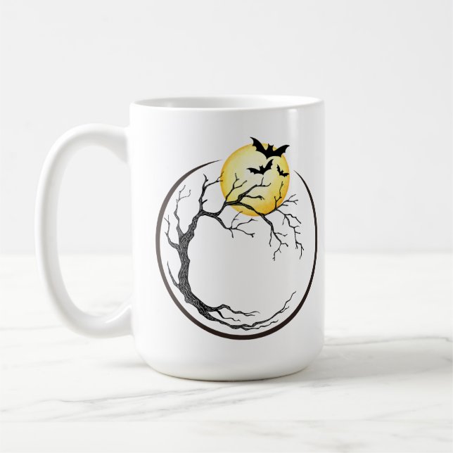Mug Lune, Arbre et Chauves-souris (Gauche)