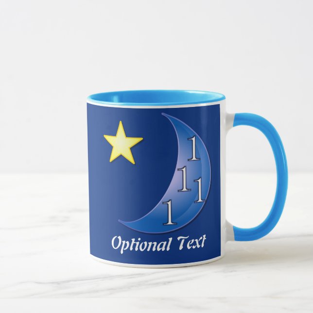 Mug Lune bleue personnalisable (Droite)