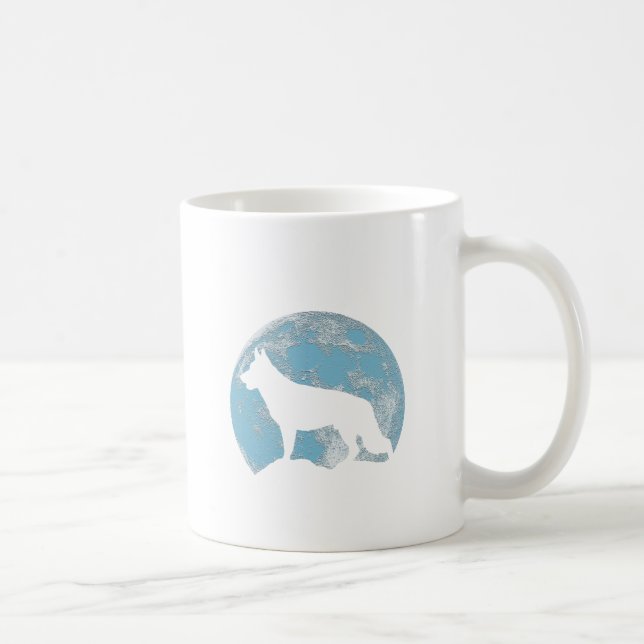 Mug Lune de chien de berger allemand (Droite)