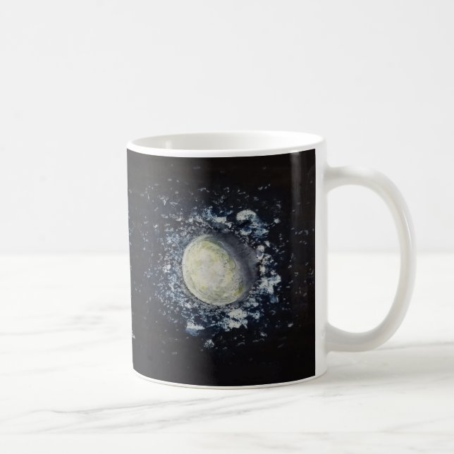 Mug Lune de Gibbous peinte (Droite)