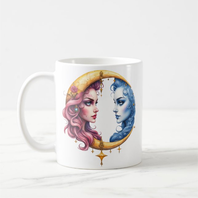 Mug Lune de l'Équilibre Éternel – Âmes de Feu et d'Eau (Gauche)