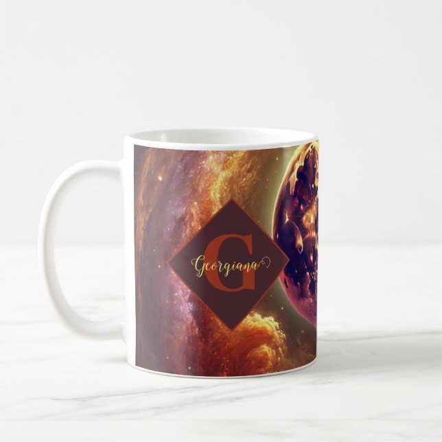 Mug Lune de récolte de galaxie automatique personnalis (Gauche)