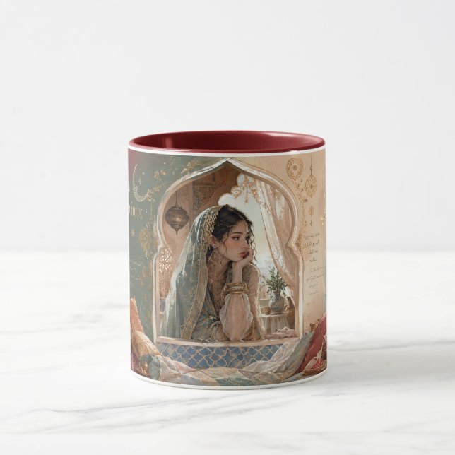 Mug Lune du désert, élégante arabesque d'art inspiré d (Centre)